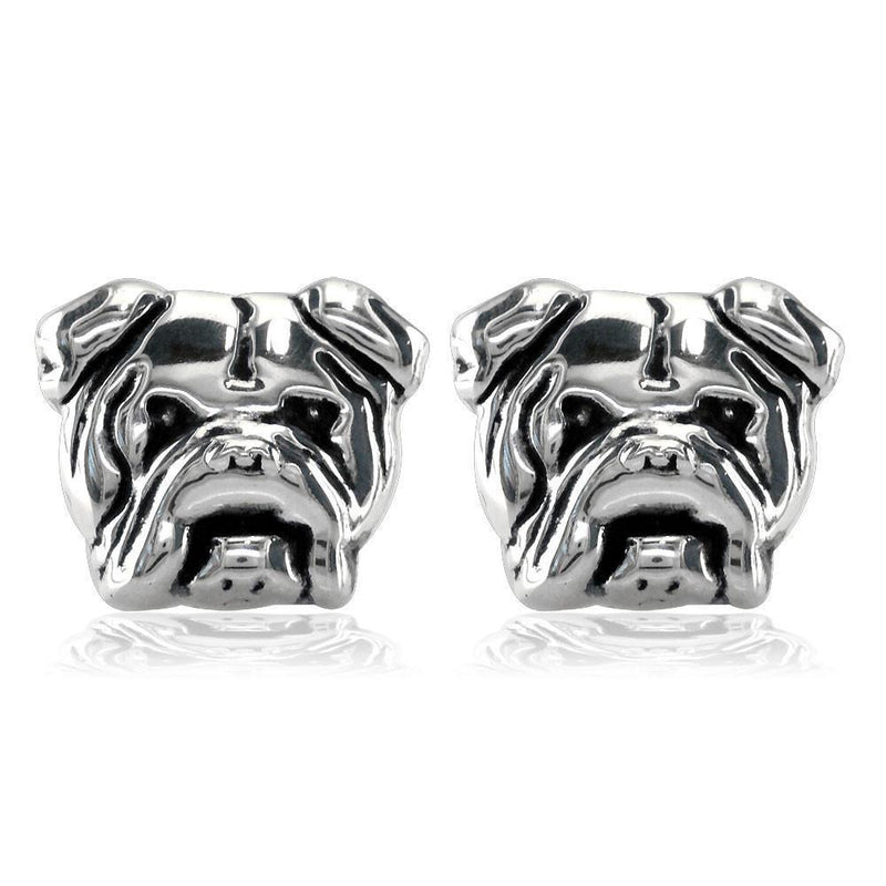 Sterling Silver Bulldog Cufflinks
