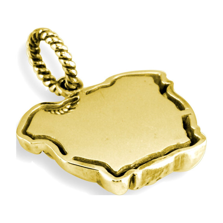 Large Bulldog Charm with Black # 3797 in 18K yellow gold