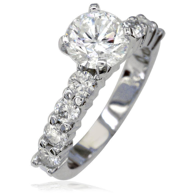Diamond Engagement Ring with Diamond Sides E/W-Z3833E