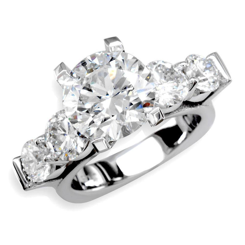Diamond Engagement Ring Setting in 18K White Gold, 1.20CT