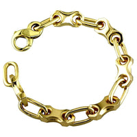 Solid Link and Open Oval Link Bracelet