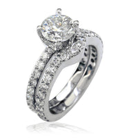 Diamond Engagement Ring Setting in 18K White Gold, 0.60CT