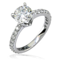 Diamond Engagement Ring Setting in 14K White Gold, 0.60CT