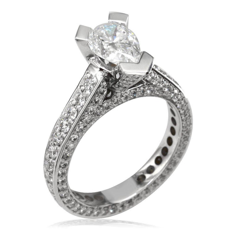 Pear Shape Diamond Engagement Ring Setting E/W-Z3975