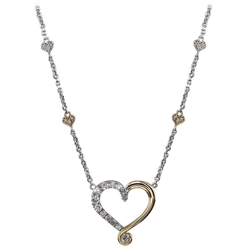 Diamond Heart Pendant and Chain