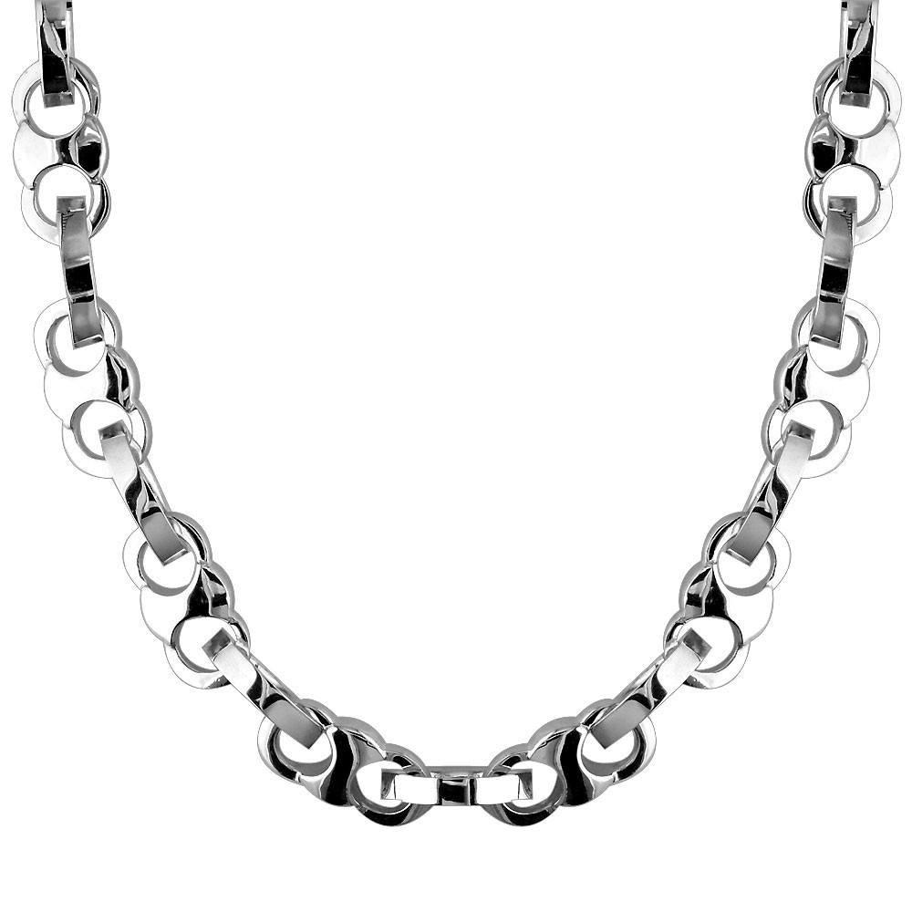 Double Circle Link Chain with Marquise ConneCTor, Large Links