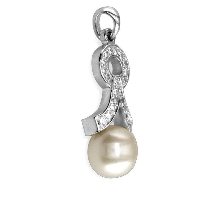 Pearl and Diamond Pendant, 0.20CT
