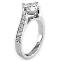 Diamond Engagement Ring Setting in 18K White Gold, 0.30CT
