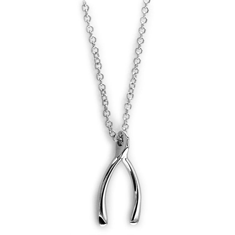 Wishbone Charm and Chain Sterling Silver