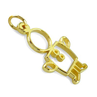 Large Cookie Cutter Boy Charm for Mom, Grandma in 14k Yellow Gold