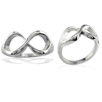 Classic Infinity Ring, 10mm Wide in Sterling Silver