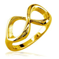 Classic Infinity Ring, 10mm Wide in 14K Yellow Gold