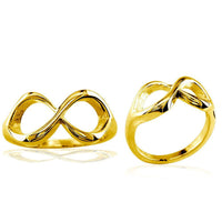 Classic Infinity Ring, 10mm Wide in 14K Yellow Gold