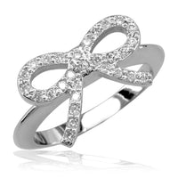Diamond Bow Ring in 18K