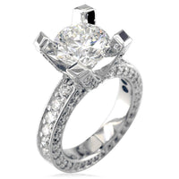 Large Diamond Engagement Ring E/W-Z4349