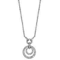 Diamond Circles Pendant with Chain in 14K Gold, 0.56CT