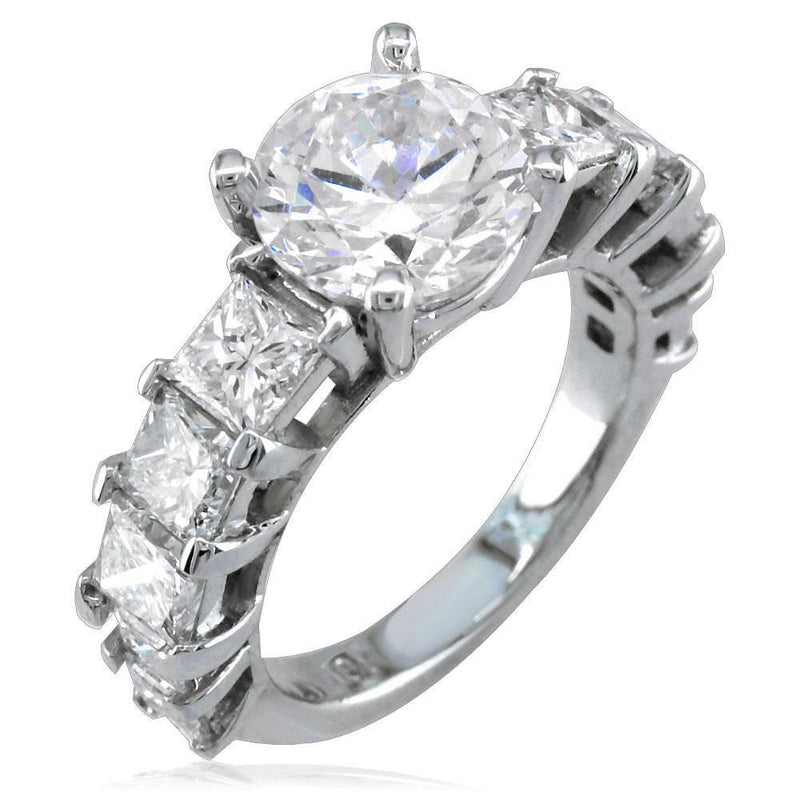 Diamond Engagement Ring with Diamond Sides E/W-Z4463