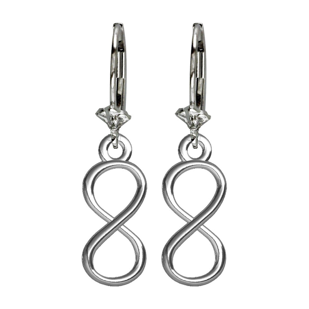 Small Infinity Symbol Earrings,6mm in Sterling Silver
