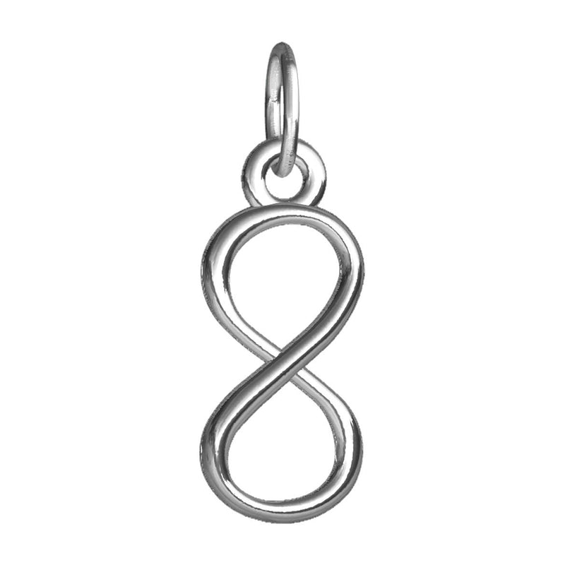 Small Infinity Symbol Charm in 14k White Gold