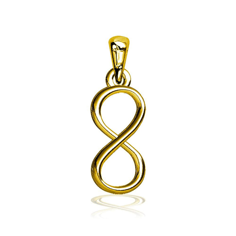 Medium Infinity Symbol Charm,7mm in 14K Yellow Gold