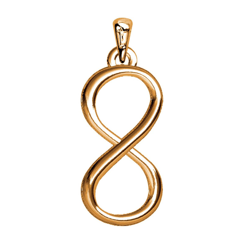 Large Infinity Symbol Charm,9mm in 14K Pink Gold