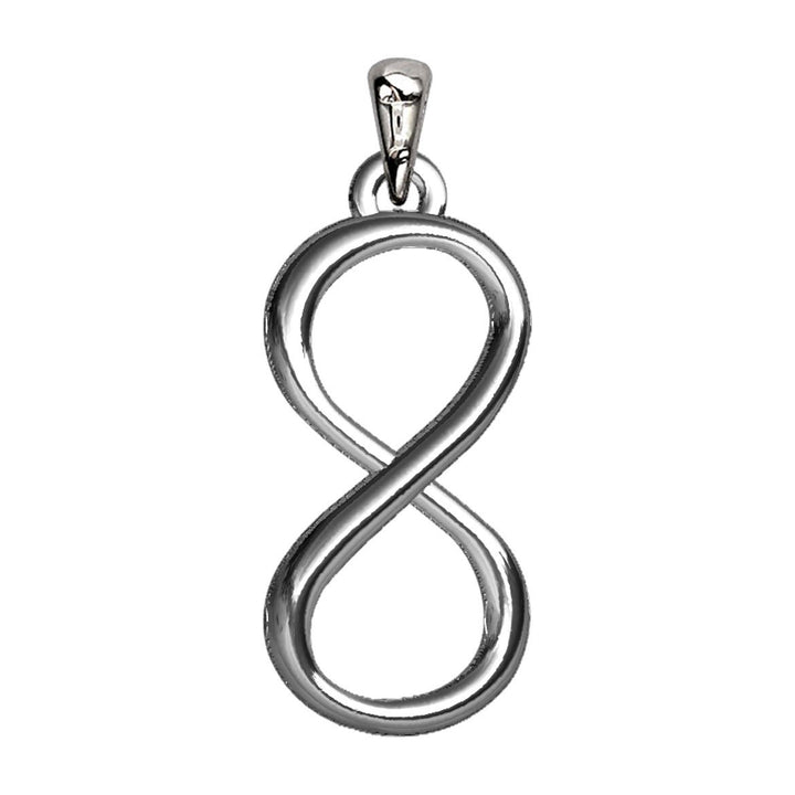 Large Infinity Symbol Charm,9mm in 14K White Gold