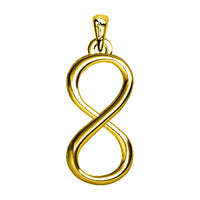 Large Infinity Symbol Charm,9mm in 14K Yellow Gold