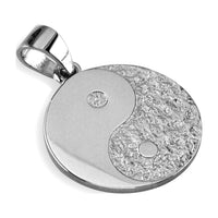 Medium Yin and Yang Charm in Sterling Silver, Two-Sided, 21mm