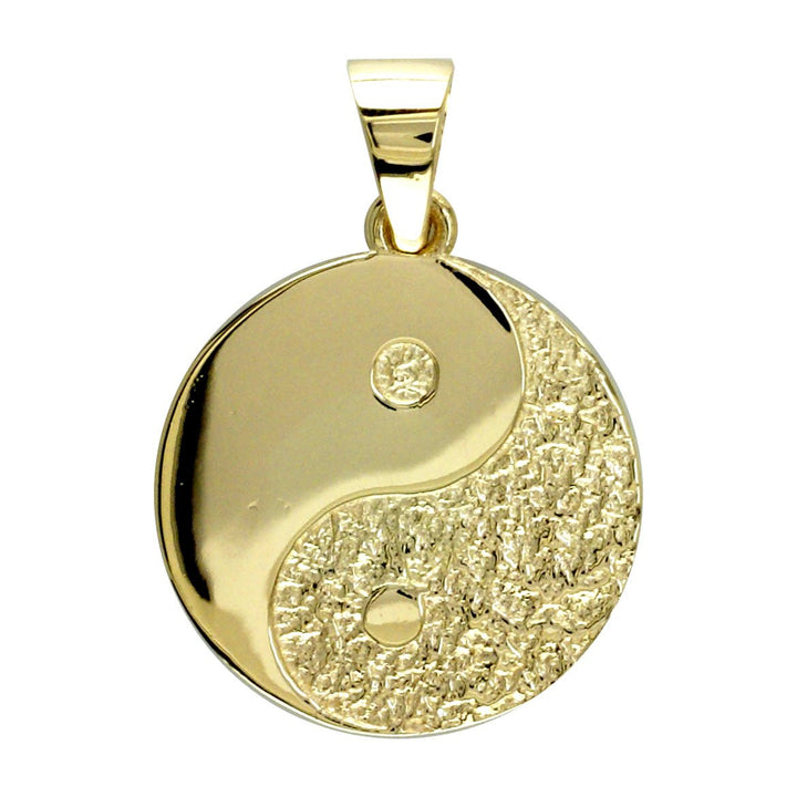 Medium Yin and Yang Charm,Reversible,21mm # 4694 in 18K yellow gold