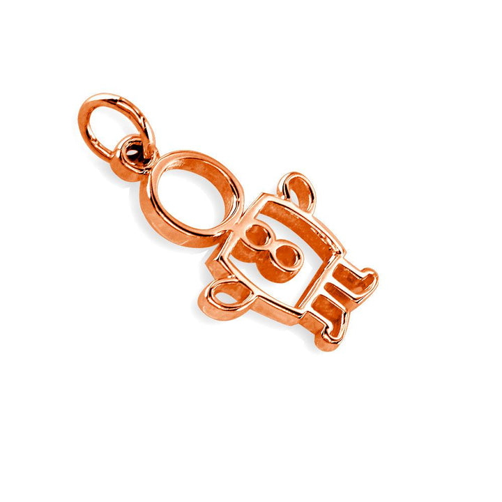 Small Cookie Cutter Boy Charm for Mom, Grandma in 18k Pink Gold