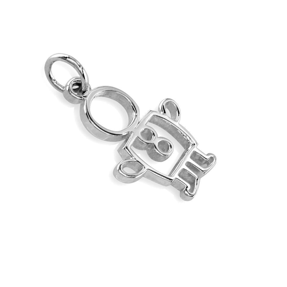Small Cookie Cutter Boy Charm for Mom, Grandma in Sterling Silver