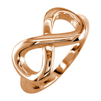 Wide Flowing Infinity Ring in 18k Pink, Rose Gold
