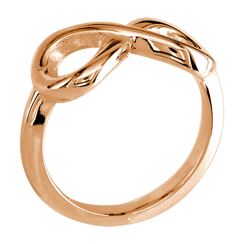 Wide Flowing Infinity Ring in 18k Pink, Rose Gold