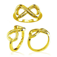 Wide Flowing Infinity Ring in 18k Yellow Gold