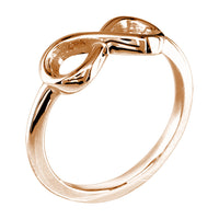 Small Flowing Infinity Ring in 14k Pink, Rose Gold