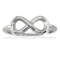 Small Flowing Infinity Ring in Sterling Silver
