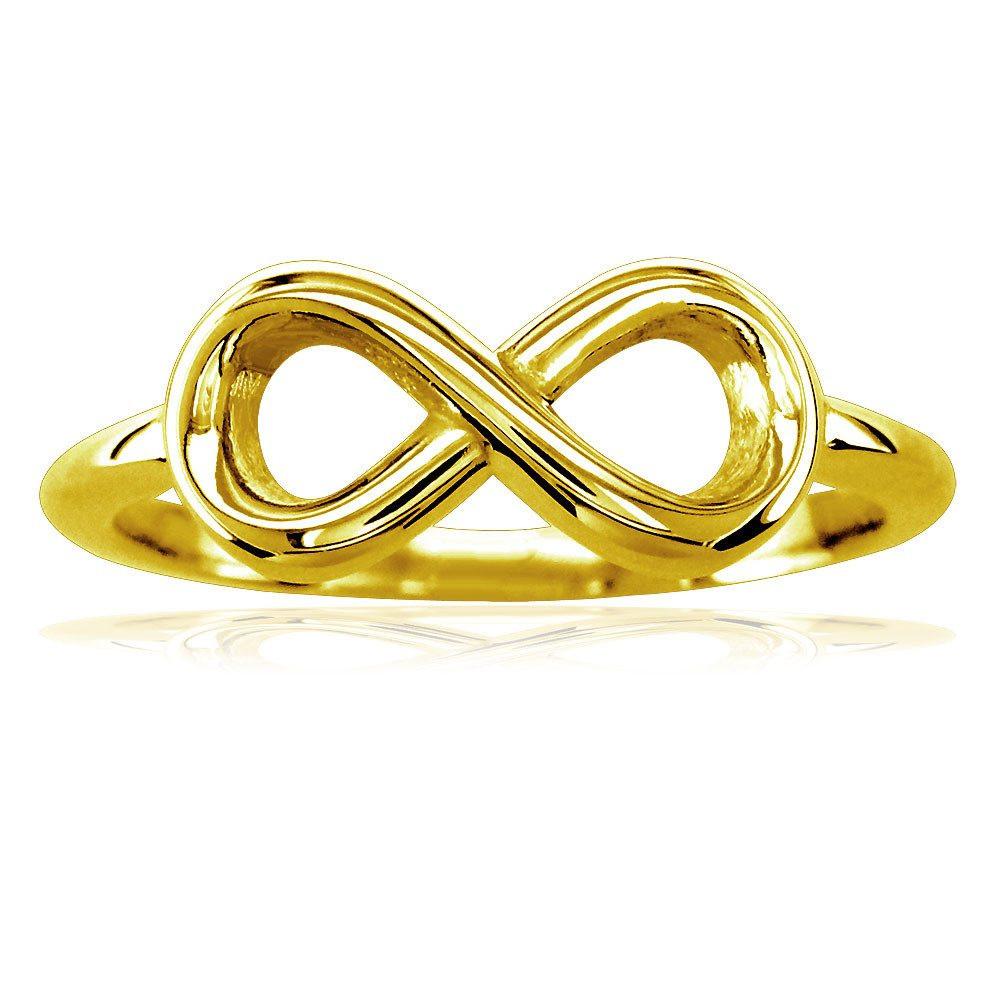 Small Flowing Infinity Ring in 14k Yellow Gold