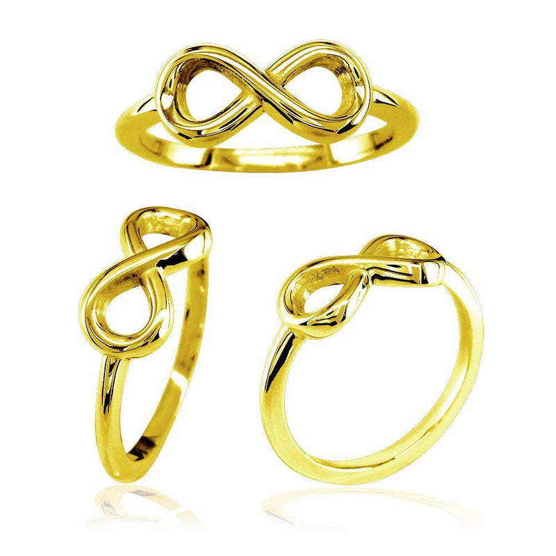 Small Flowing Infinity Ring in 18k Yellow Gold