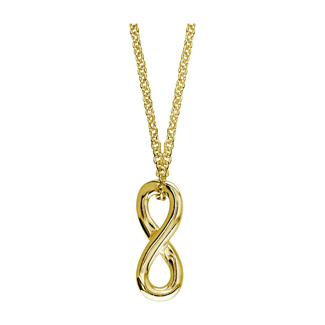 Small Sliding Infinity Charm and Chain,18 Inches Total #4892 in 14K yellow gold