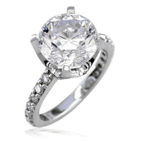Large Round Diamond Engagement Ring E/W-Z4901