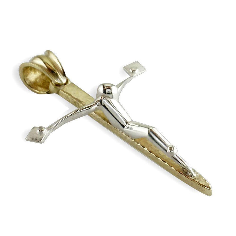 Crucifix Charm in Sterling Silver, 38mm