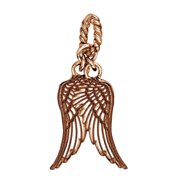 Wings Charm in 14k Pink Gold, 21mm