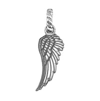 Wing Charm in Sterling Silver, 21mm