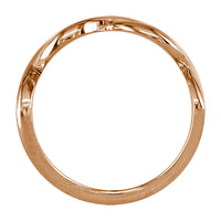 Wide Weaving Infinity Band, Halfway, 10mm in 14K Pink Gold