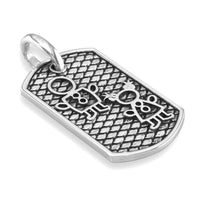 Sziro Boys and Girl Dog Tag Charm for Dad, Mom in Sterling Silver