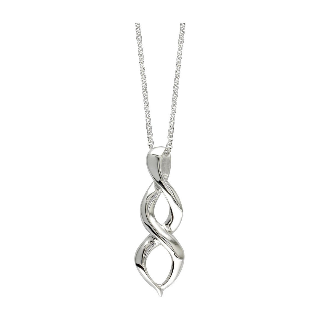 18" Total Length Large Designer Infinity Charm in Sterling Silver