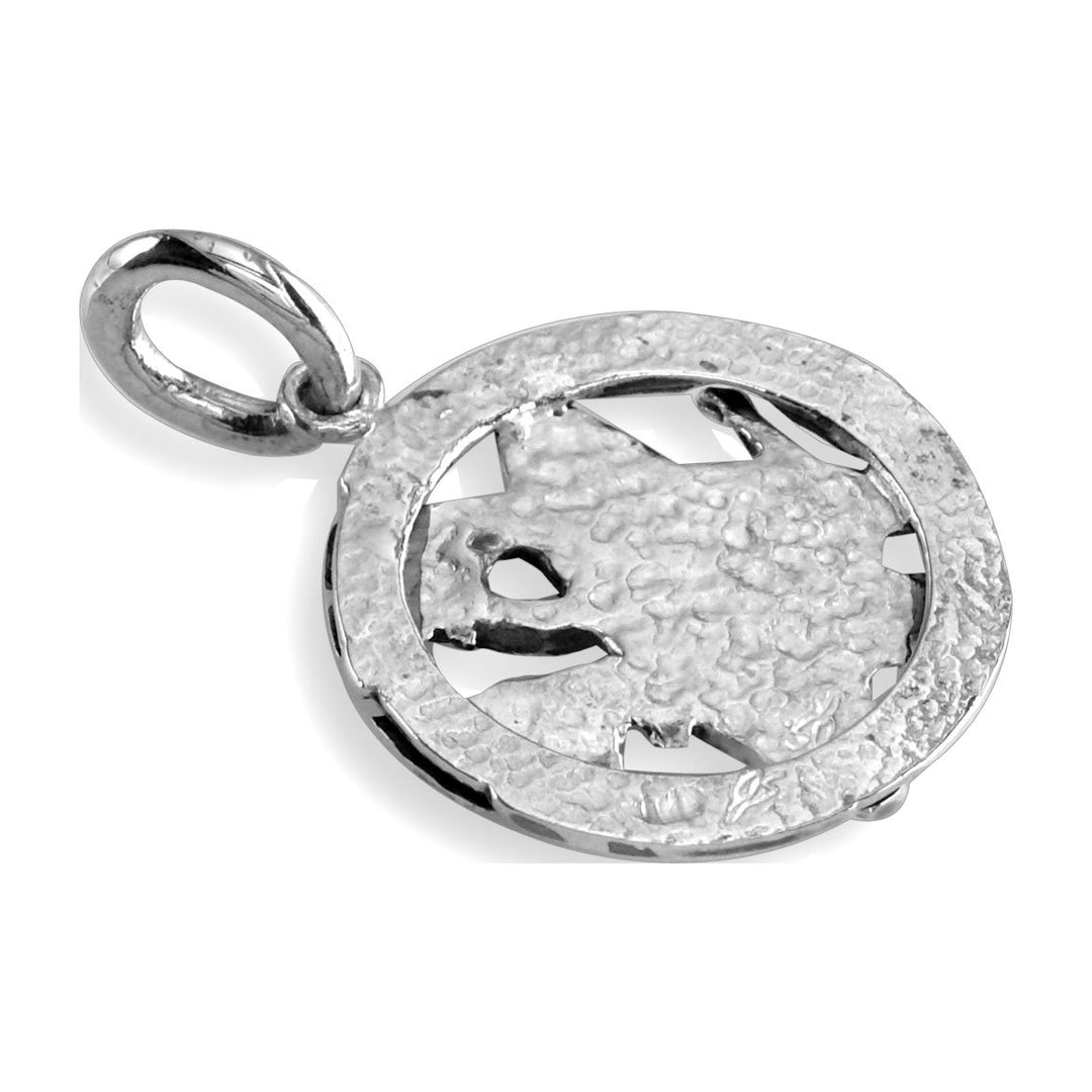 Round Surfer Charm in Sterling Silver
