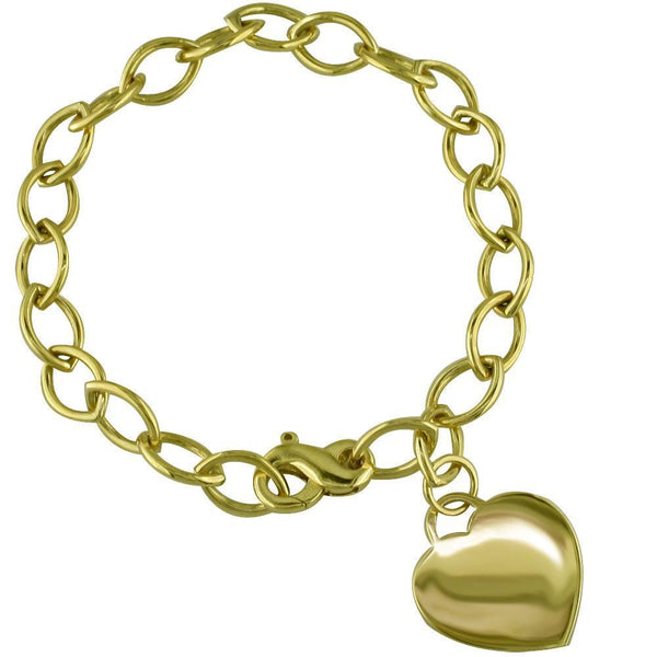 Bracelet with Flat Heart Charm