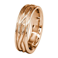 Infinity Wedding Band in 14K Pink Gold, 6mm