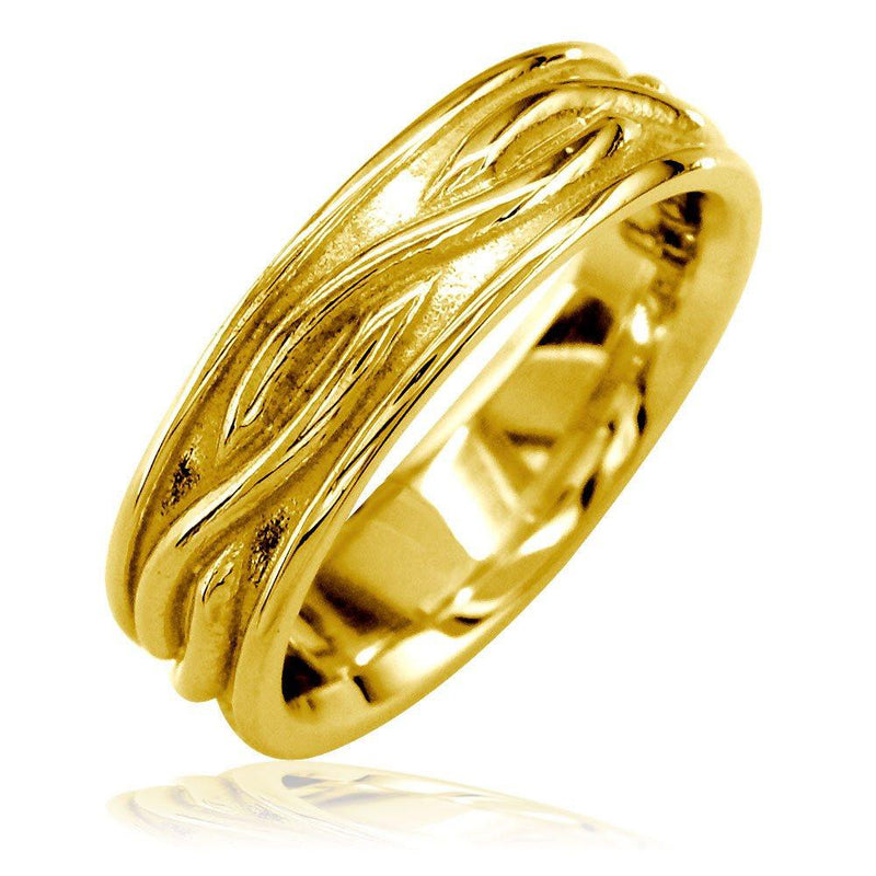 Infinity Wedding Band in 14K Yellow Gold, 6mm